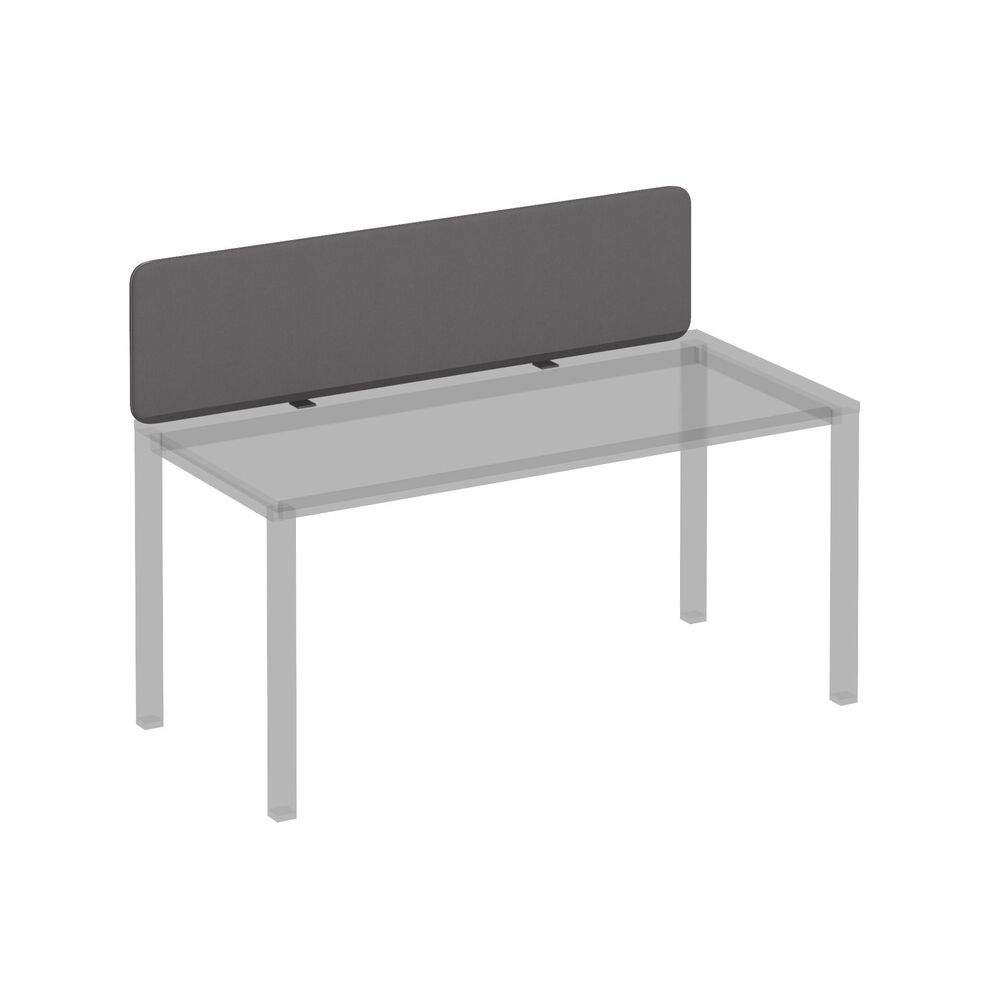 Экран настольный фронтальный тканевый, с кронштейнами цвета "серый" для стола 160