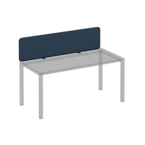 Экран настольный фронтальный тканевый, с кронштейнами цвета "серый" для стола 160