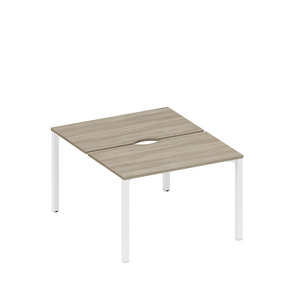 Рабочая станция на металлокаркасе, столешницы с вырезом (2*120)