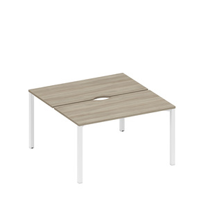 Рабочая станция на металлокаркасе, столешницы с вырезом (2*140)