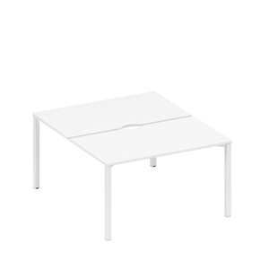 Рабочая станция на металлокаркасе, столешницы с вырезом (2*140)