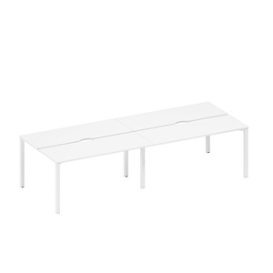 Рабочая станция на металлокаркасе, столешницы с вырезом (4*160)