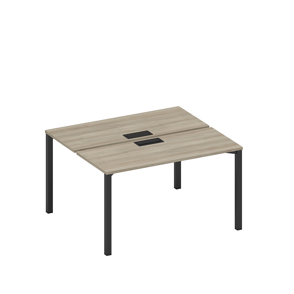 Рабочая станция на металлокаркасе, столешницы с заглушкой (2*140)