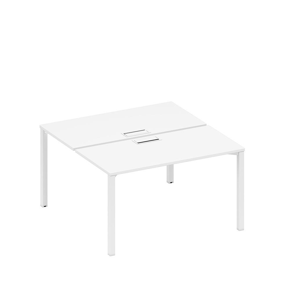 Рабочая станция на металлокаркасе, столешницы с заглушкой (2*140)