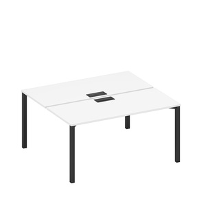 Рабочая станция на металлокаркасе, столешницы с заглушкой (2*160)