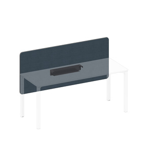 Экран настольный фронтальный тканевый с мягким наполнителем с кабель-каналом