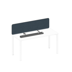 Экран настольный фронтальный тканевый с мягким наполнителем с кабель-каналом