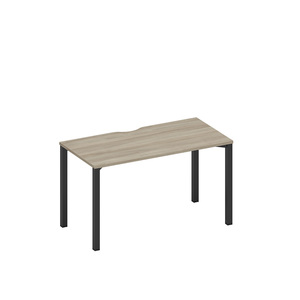 Стол письменный на металлокаркасе, столешница с вырезом