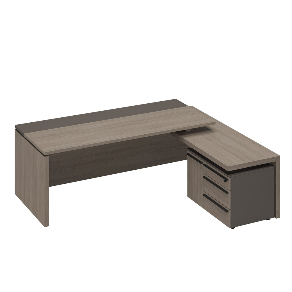 Стол руководителя с брифинг-приставкой боковой правый